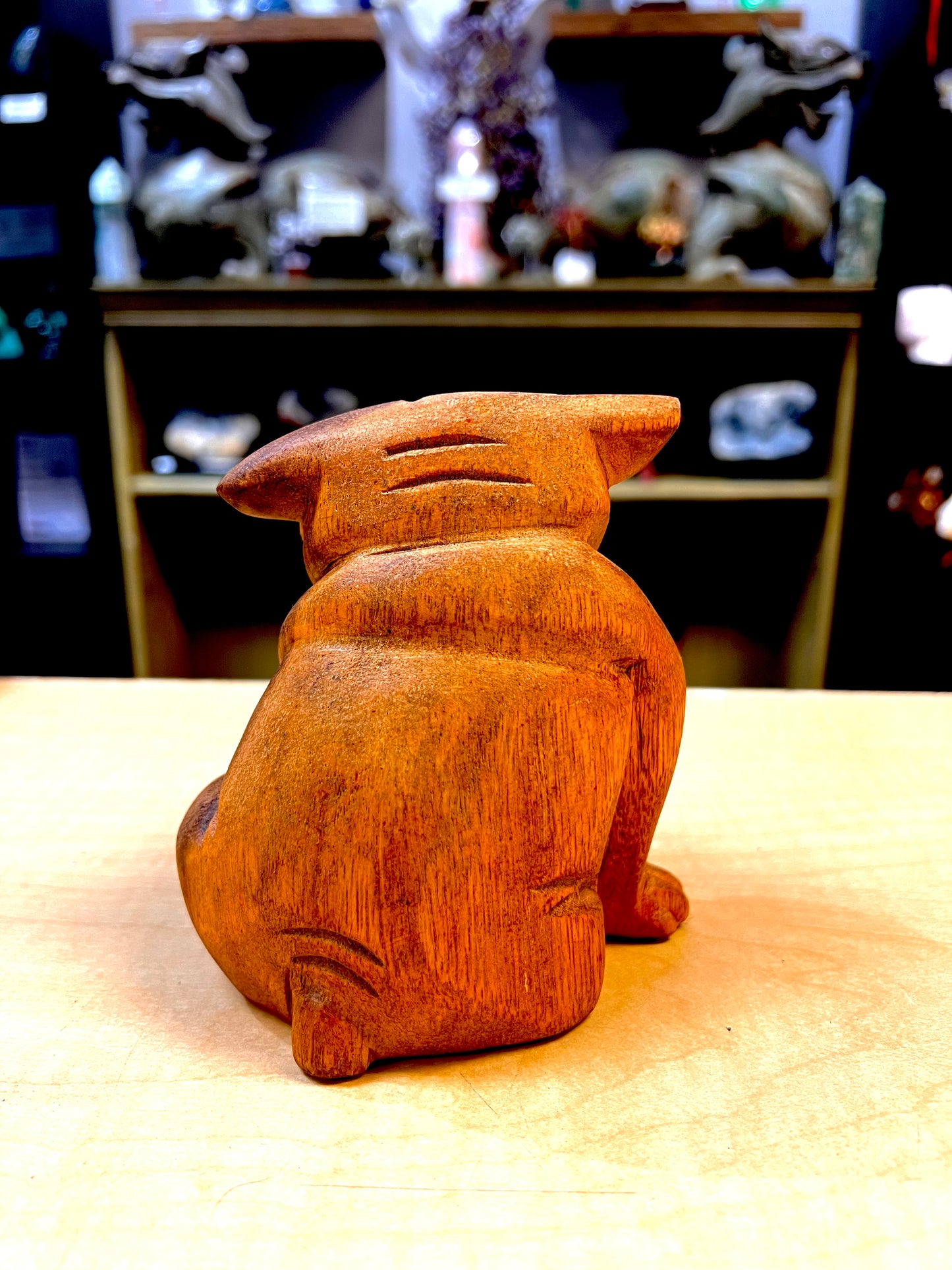 Hand Carved Mahogany Bulldog (Bali, Indonesia)