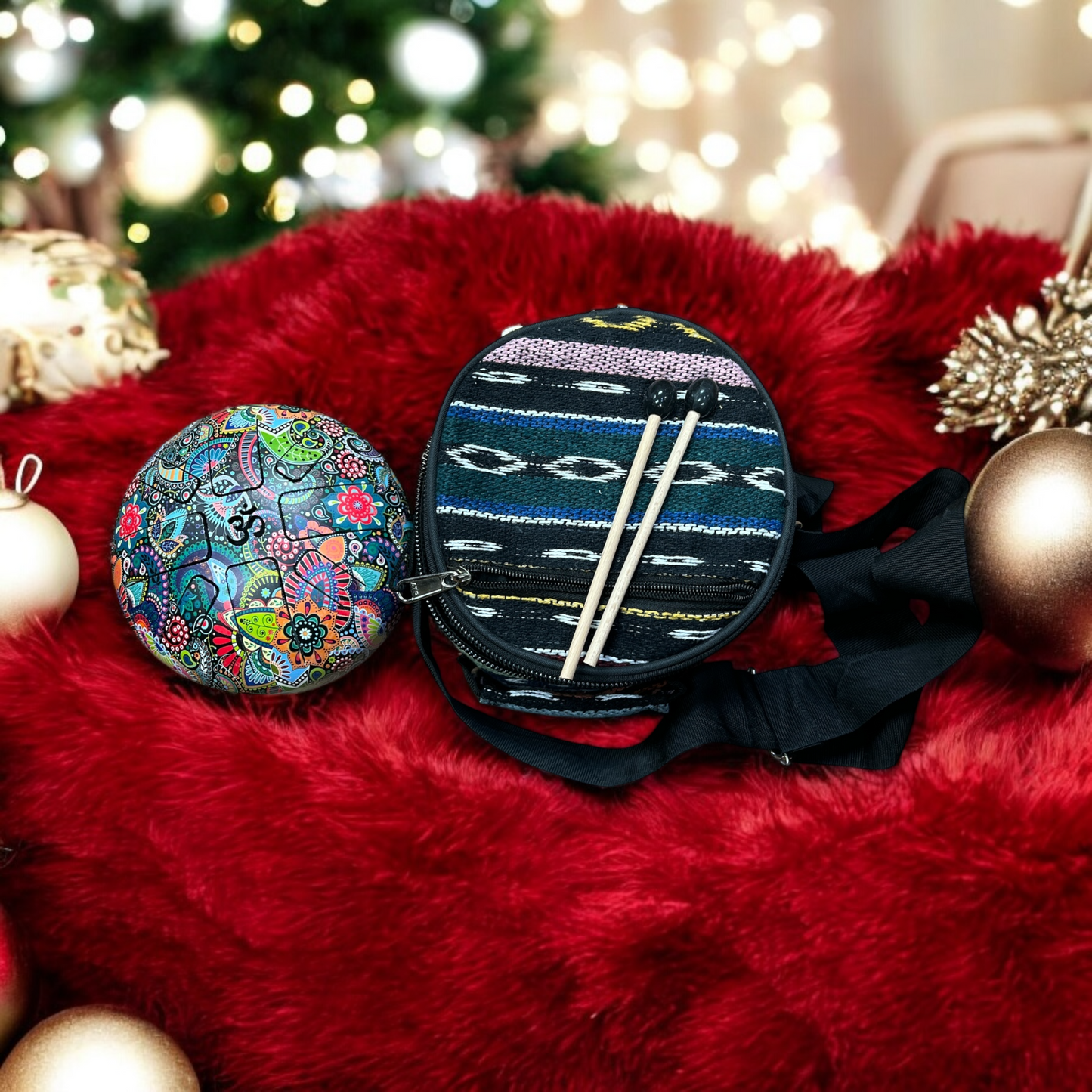 Nepali - Hand Made - Meditation Sound Drums (11" & 7.5")