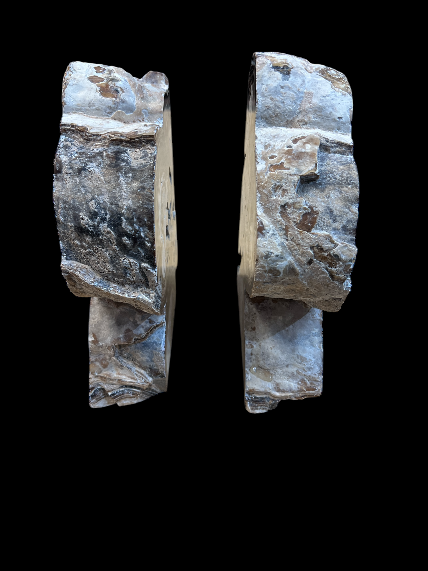 Large Chocolate Calcite Bookends (Pakistan)