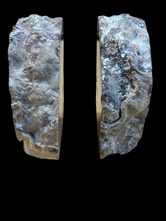 Small Chocolate Calcite Bookends (Pakistan)