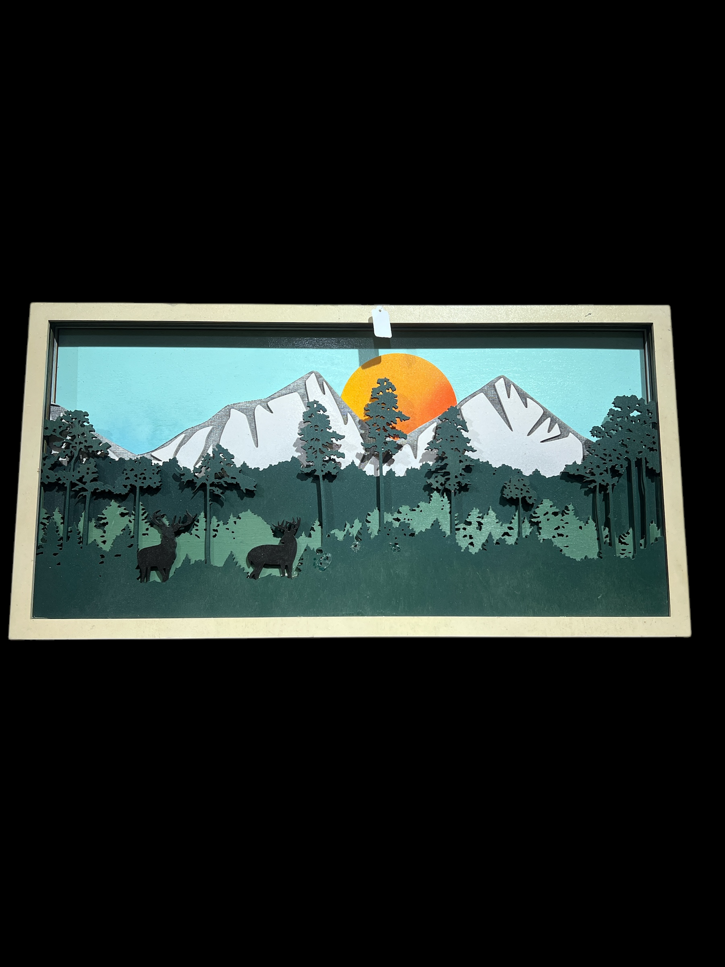 Locally Made Custom Colorado Mountain Scene Wall Decor (Laser Wood Cut)