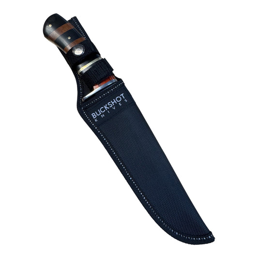 "BUCKSHOT" 12" Inch 3CR13 Steel Full Tang Hunting Knife W/ Sheath