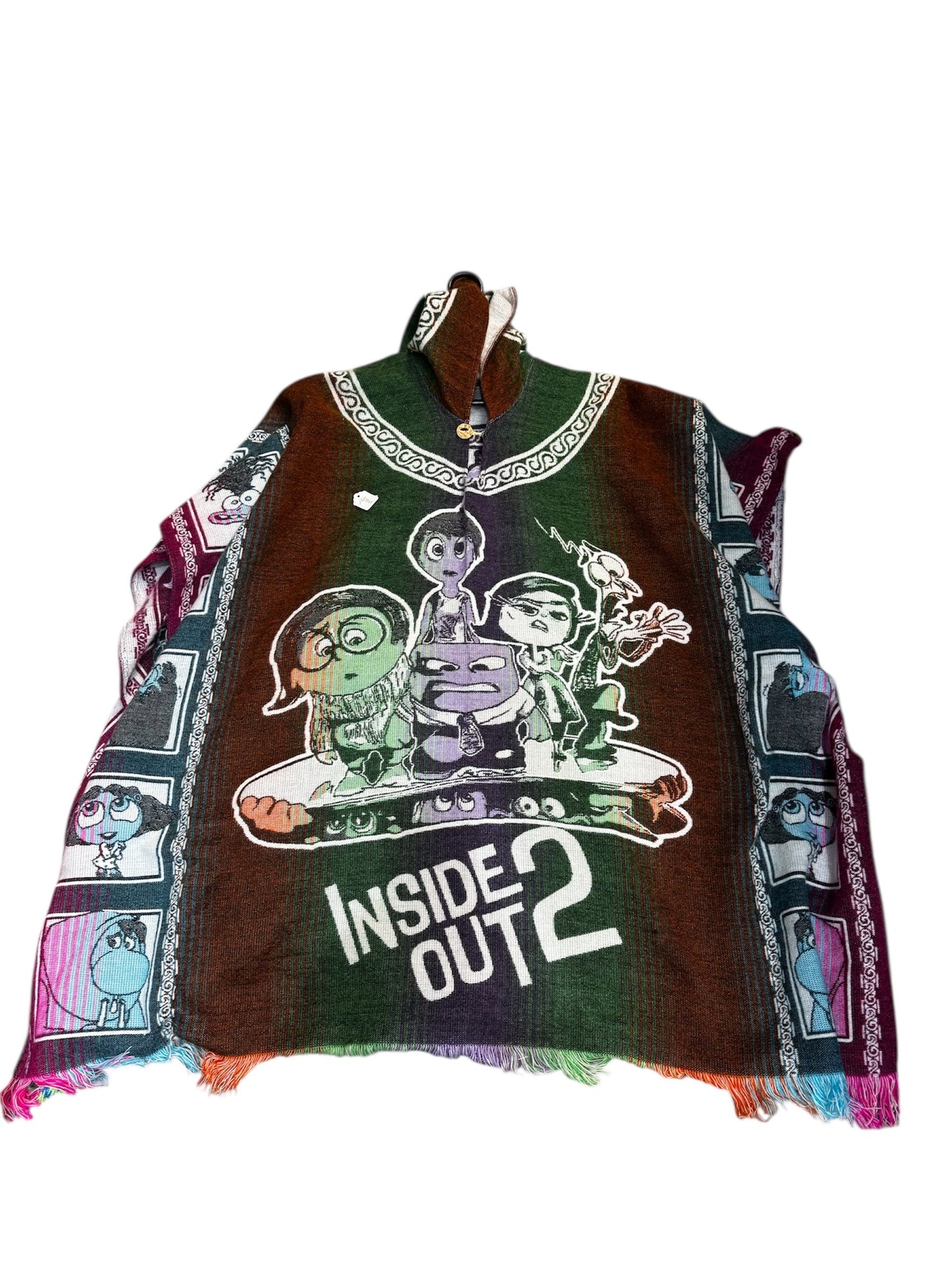 Hand Woven "Inside Out 2" Poncho - Made In Ecuador - Ethically Sourced Alpaca Wool