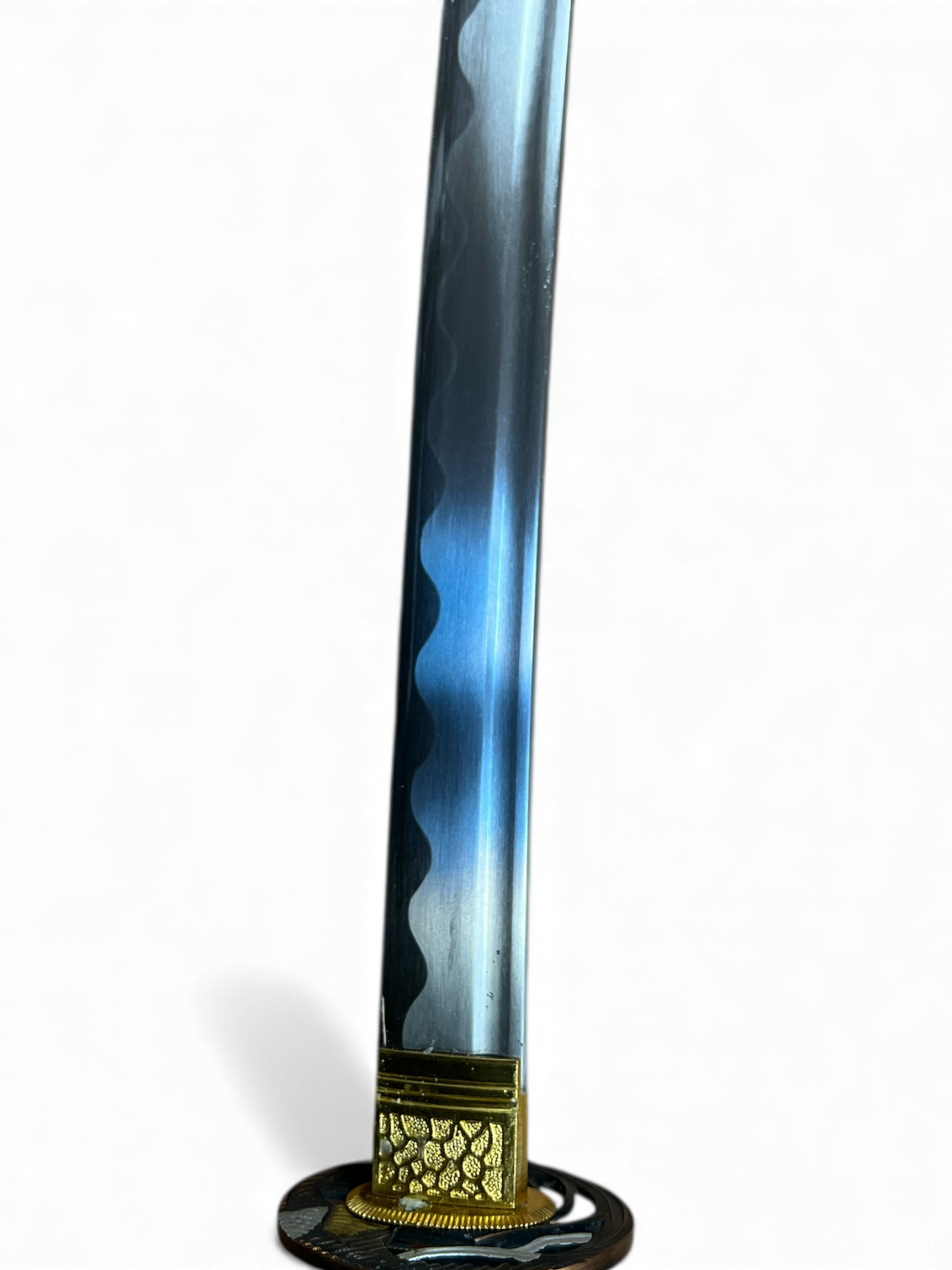 Obsidian Ember Katana - 1045 High Carbon Steel - Brass Alloy Tsuba