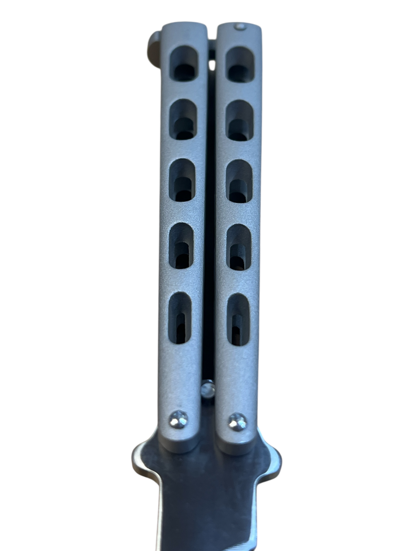 Matte Grey Butterfly Knife - 3Cr13 Steel (Made In Taiwan)