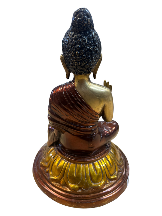 Brass Thai Buddha - Hand Made - 11.5" x 7" - 9lbs