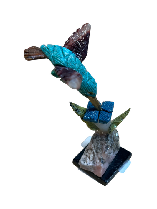 Hand Carved Stone Hummingbirds - Made In Peru