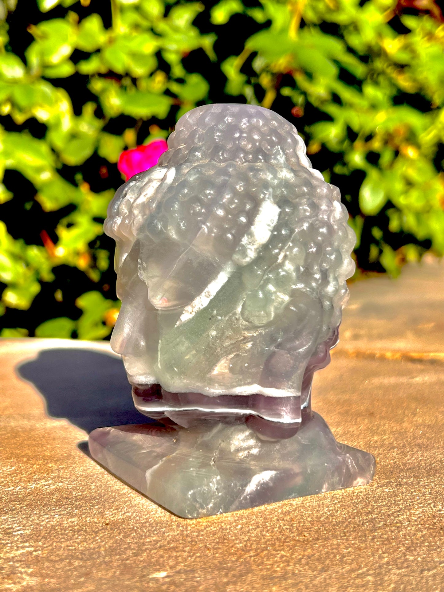 Fluorite Thai Buddha Head Carving (Russia)