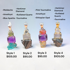 Handcrafted .925 Sterling Silver & Precious Crystal Pendants