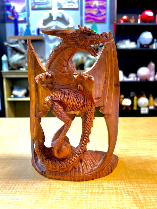 Hand Carved Mahogany Dragon (Bali, Indonesia)