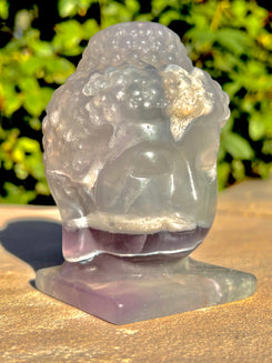 Fluorite Thai Buddha Head Carving (Russia)