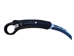 "Covert Ops" Double Action Black OTF Karambit with D2 Steel (Lifetime Warranty)