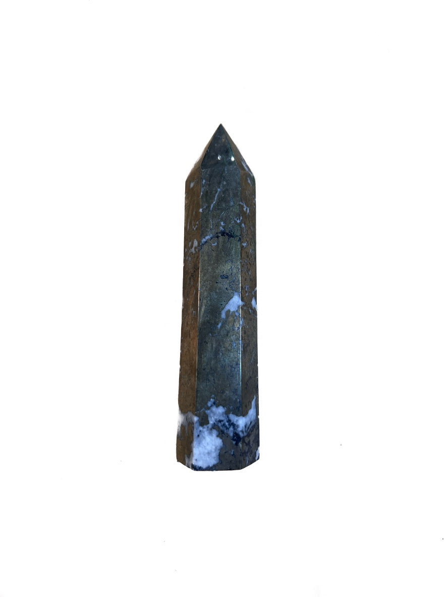 4" Inch Pyrite and Quartz Tower (Peru)