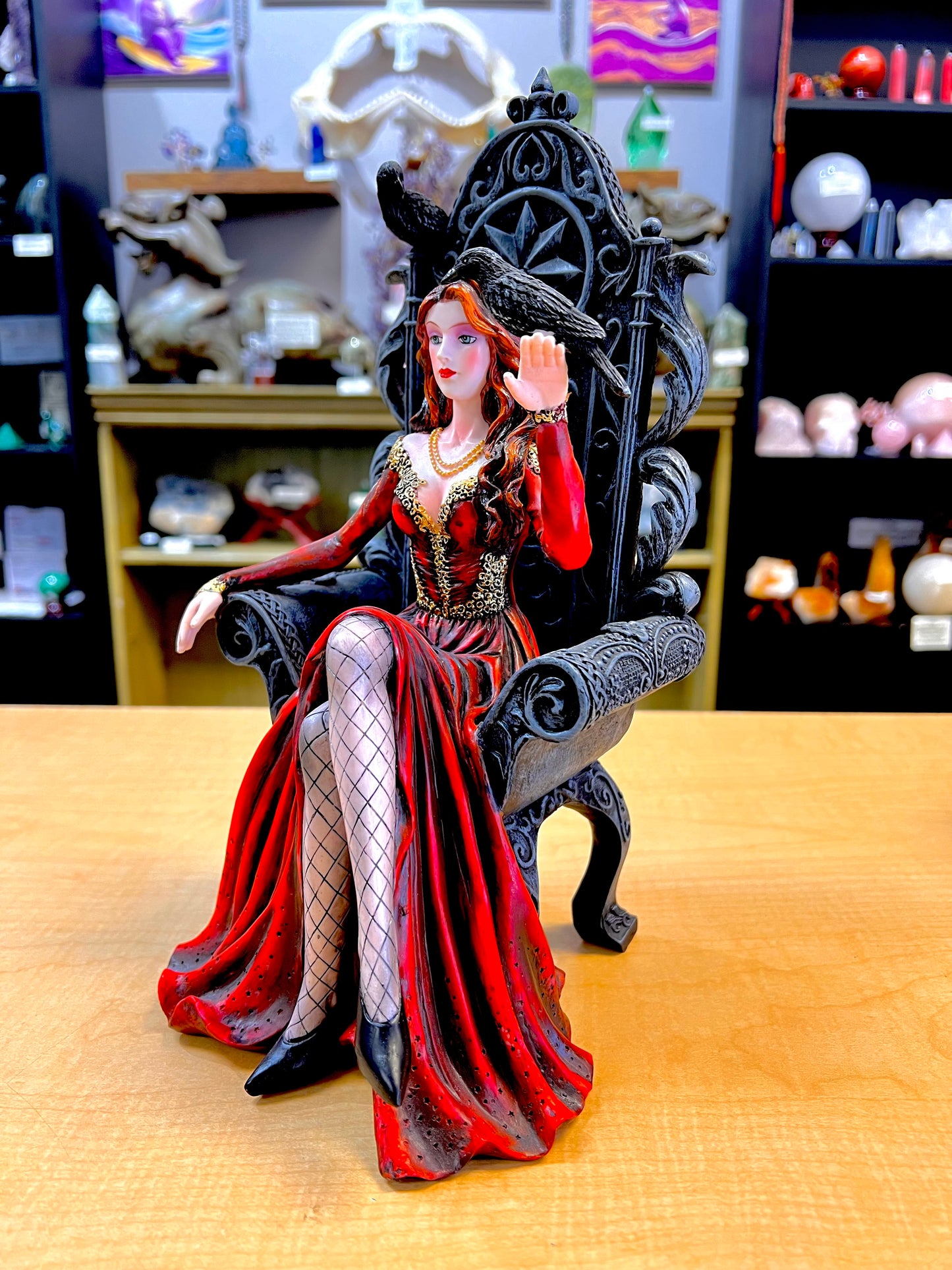 Regal Fairy in Cherry Red: "Guardian of the Crow"