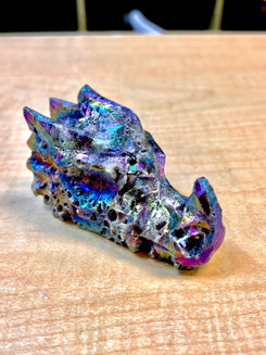 Chrome Amethyst Dragon Heads