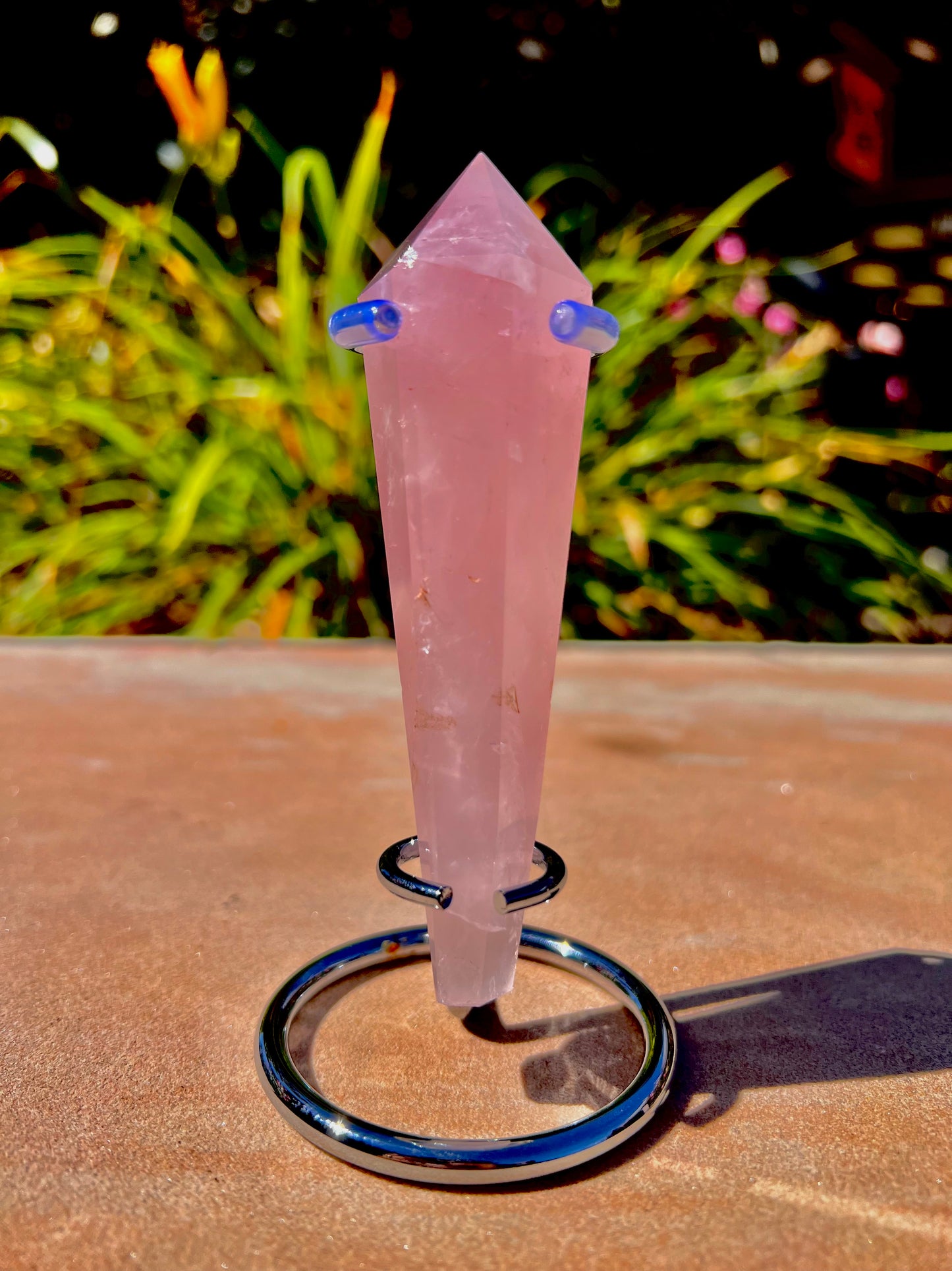 “A” Grade Rose Quartz Point (Stand Included)