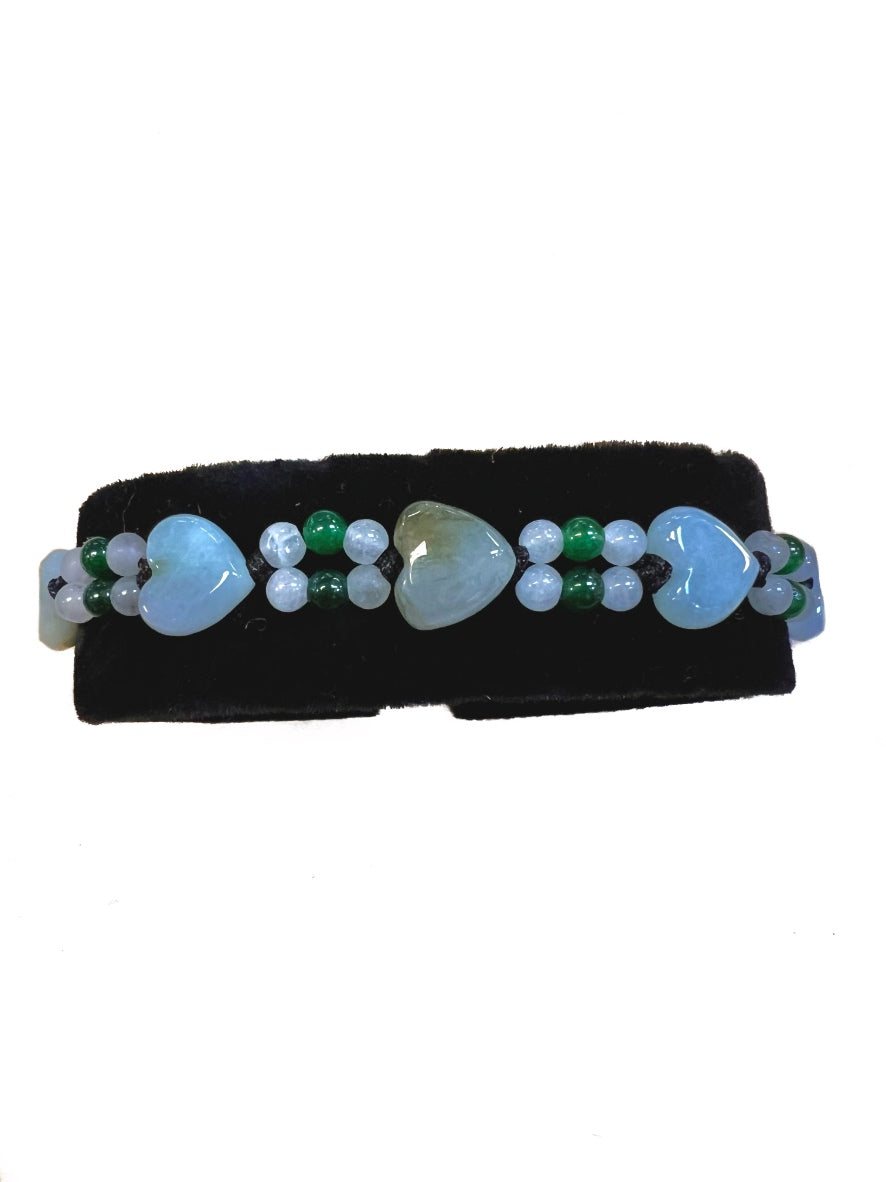 Adjustable Local Hand Made Jade Bracelets (Protection of the Heart)