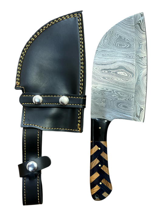 “Rite Edge” Damascus Steel Cleaver