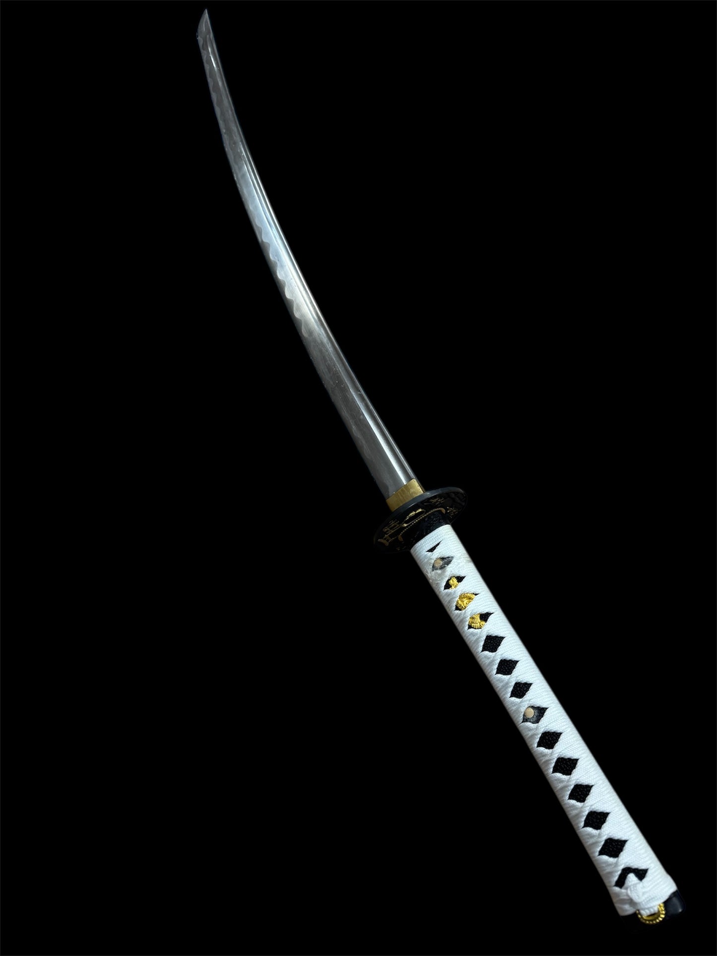 Black & White Assassin Katana - 1045 Carbon Steel - Hidden Blade - Genuine Ray Skin
