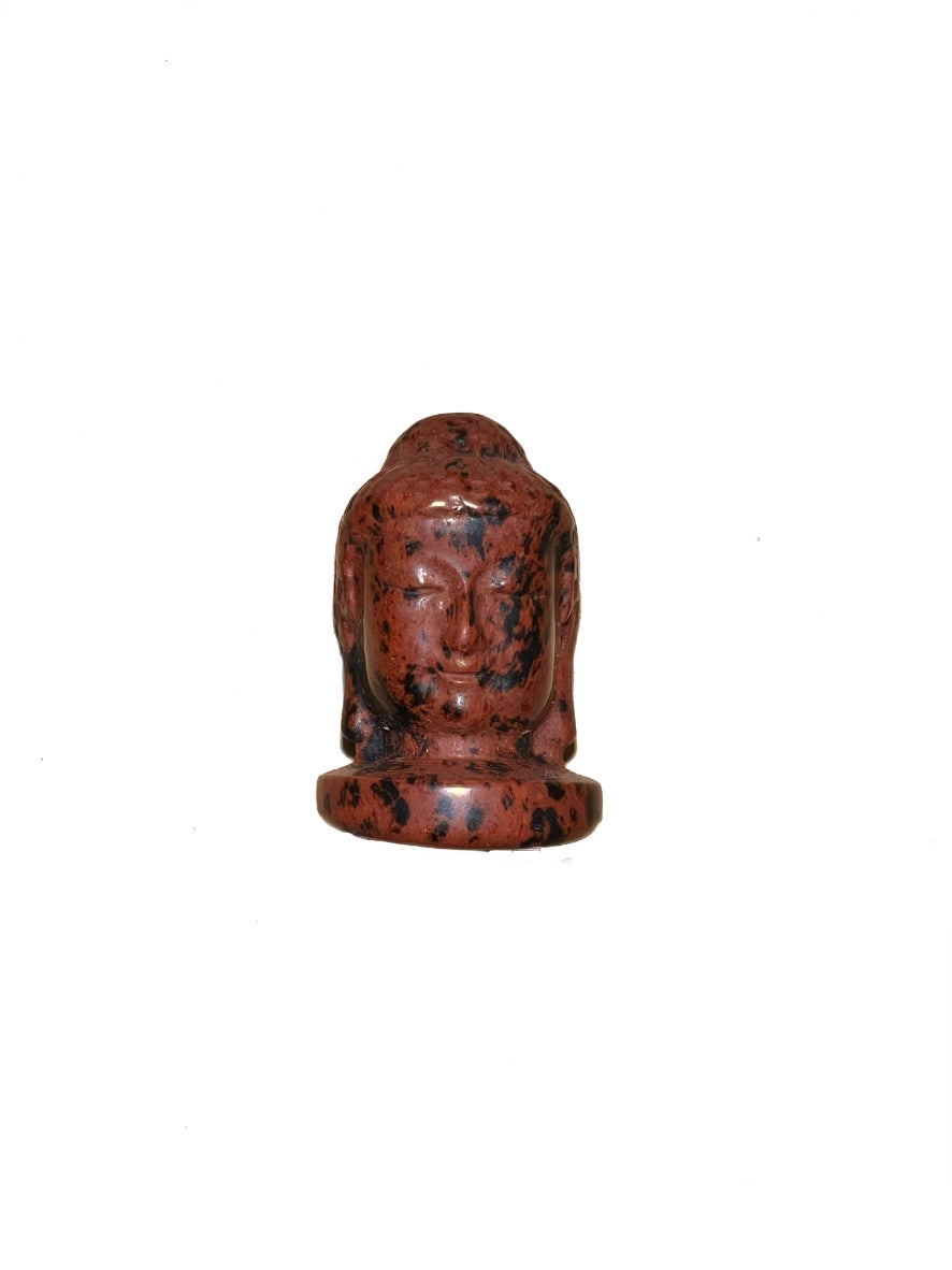 2 inch Carved Thai Buddha Heads (Mahogany Obsidian & Opalite)