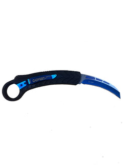 "Covert Ops" Blue Double Action OTF Karambit (Lifetime Warranty)