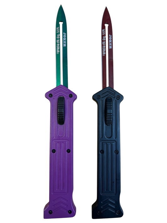 Double Action OTF - “Joker Why So Serious” - D2 Steel