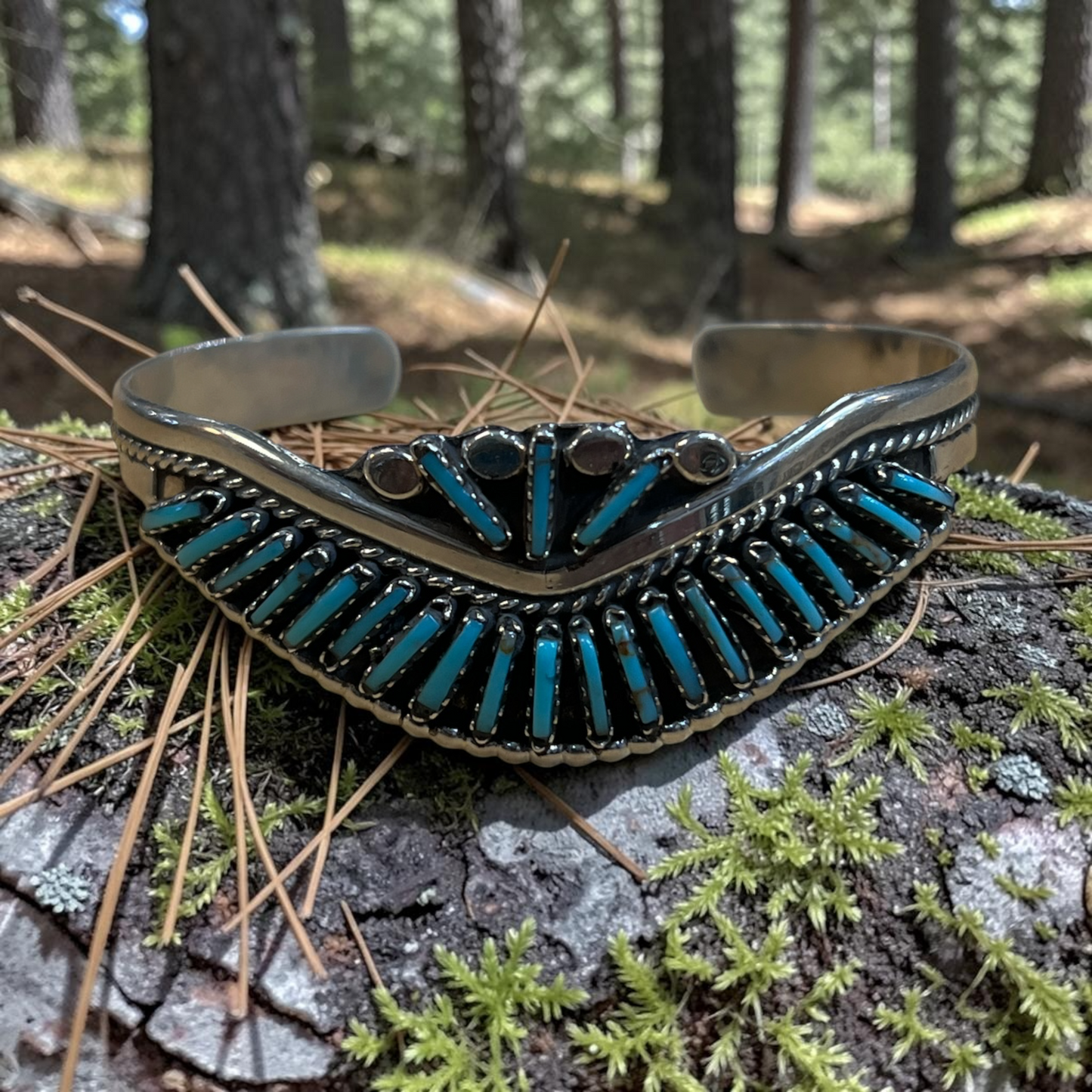 Hand Made .925 Sterling Silver & Turquoise Adjustable Bracelets