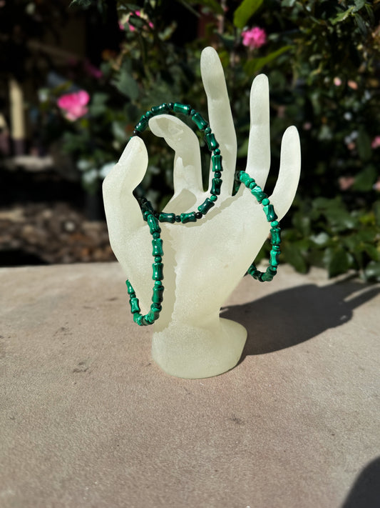 6mm beaded "A" grade malachite bracelet (stretches to fit!)