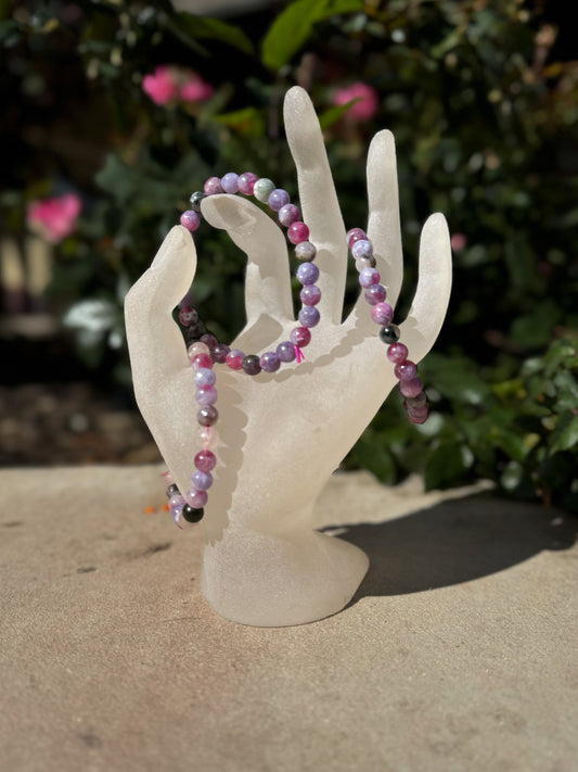 8mm beaded unicorn stone bracelet (stretches to fit!)