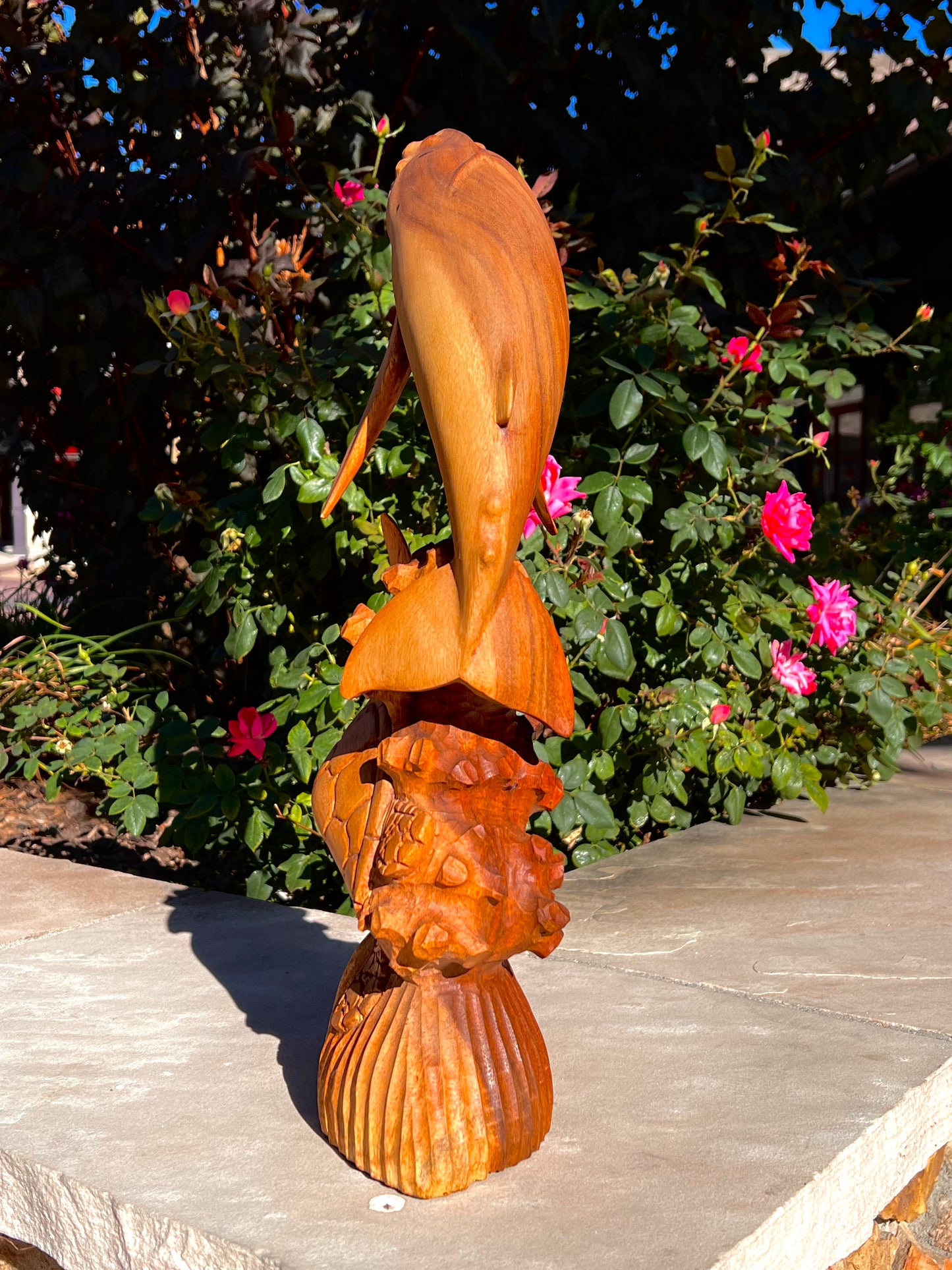 Hand Carved Mahogany Whale & Turtle (Bali, Indonesia)