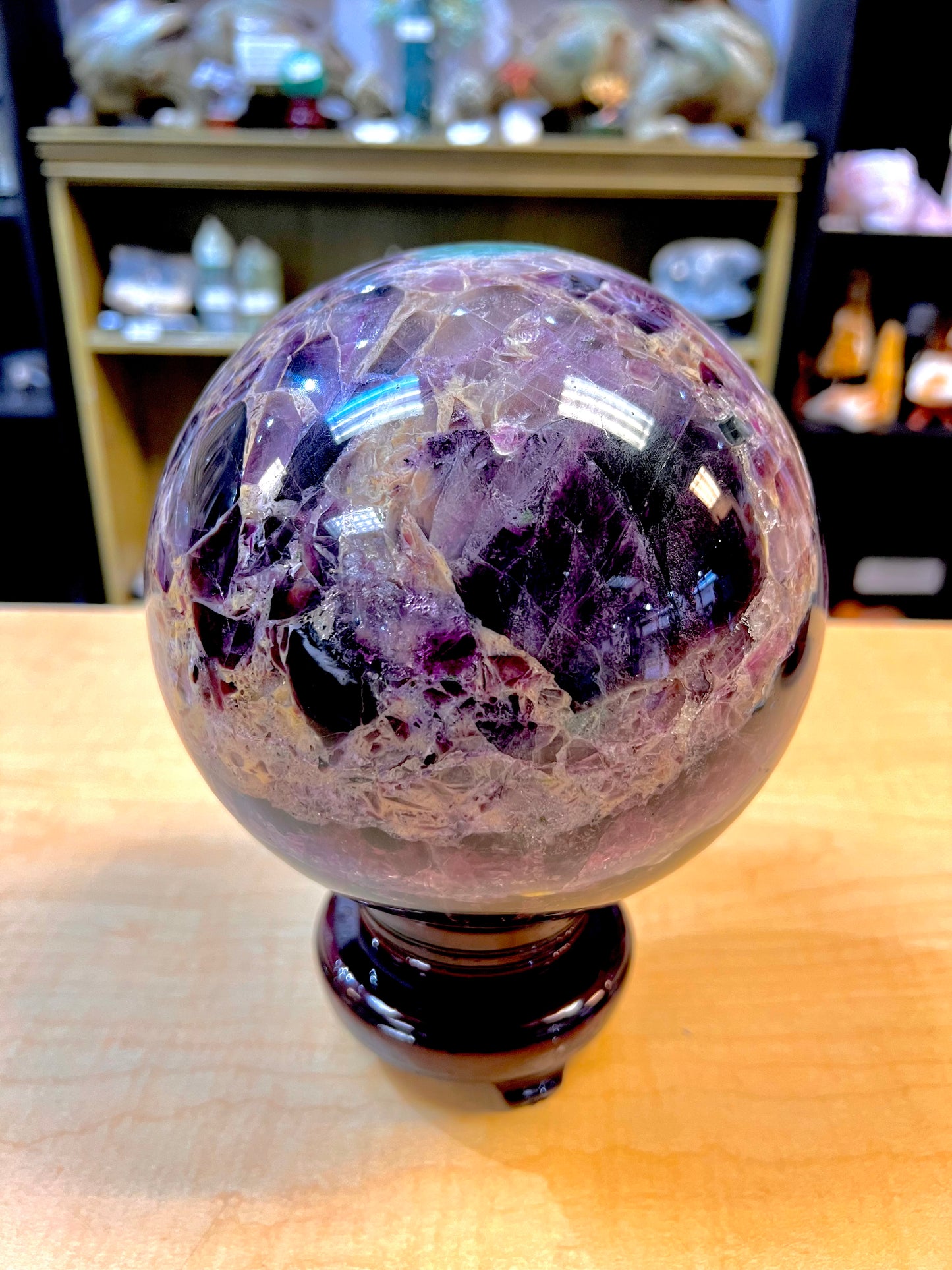 (15lb) "A" Grade Rainbow Fluorite Sphere (Mexico)