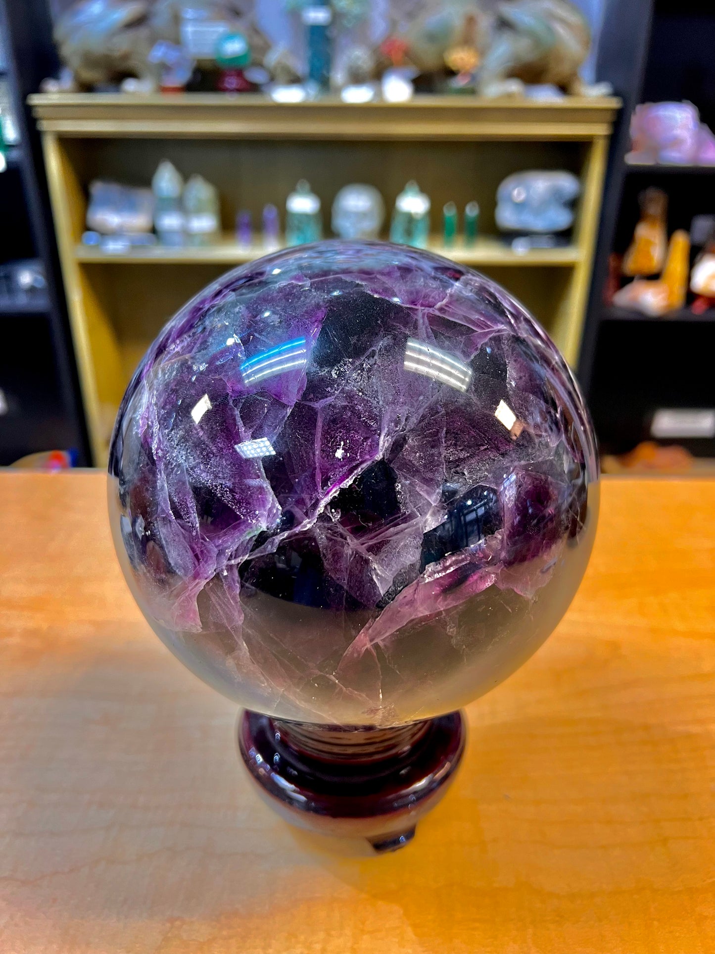 (15lb) "A" Grade Rainbow Fluorite Sphere (Mexico)