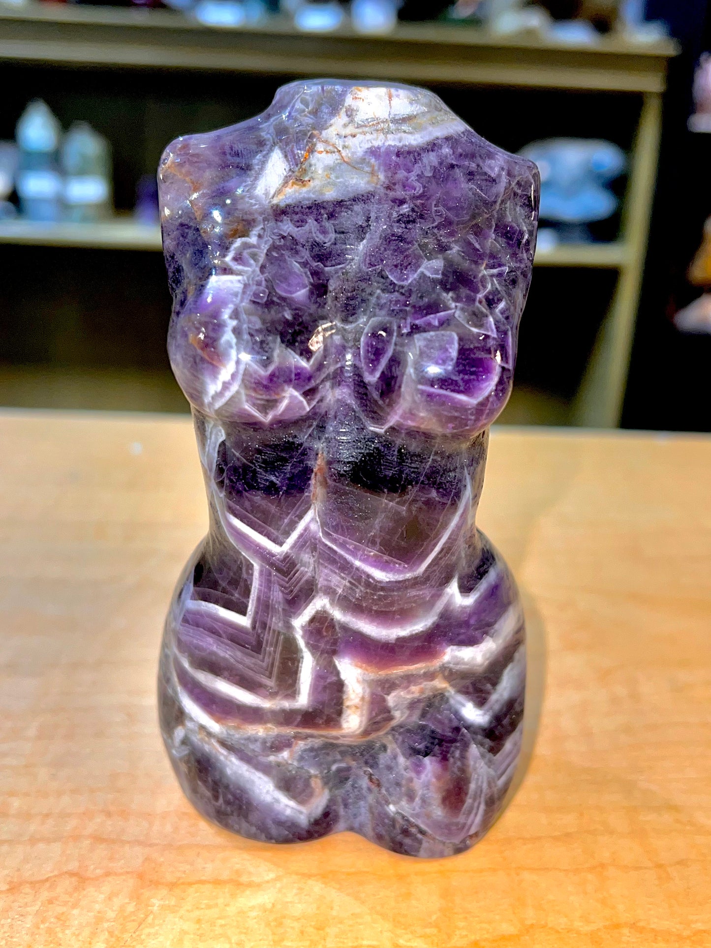 7" Polished Dogtooth Amethyst Lady Figure (Brazil)