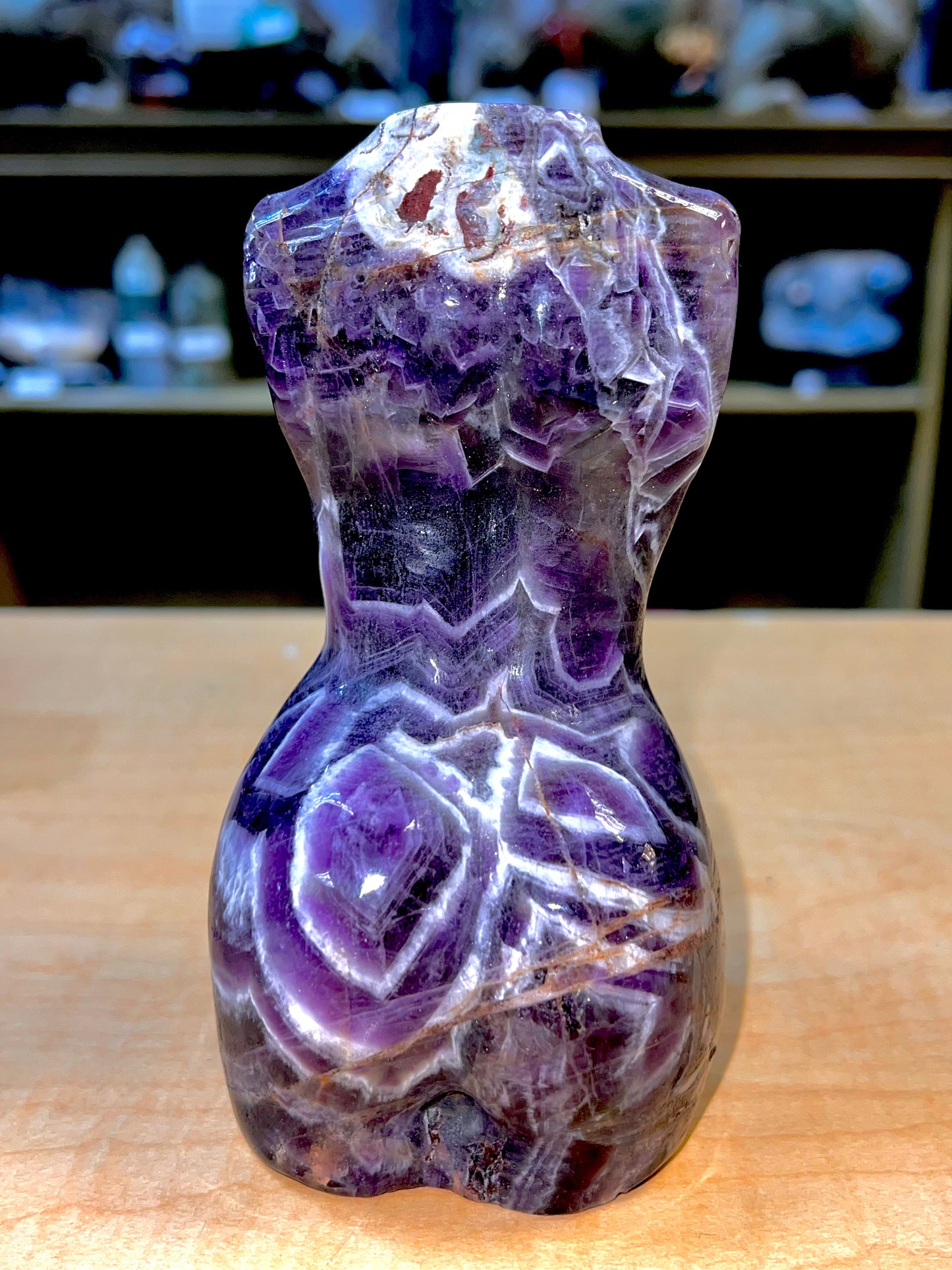 7" Polished Dogtooth Amethyst Lady Figure (Brazil)