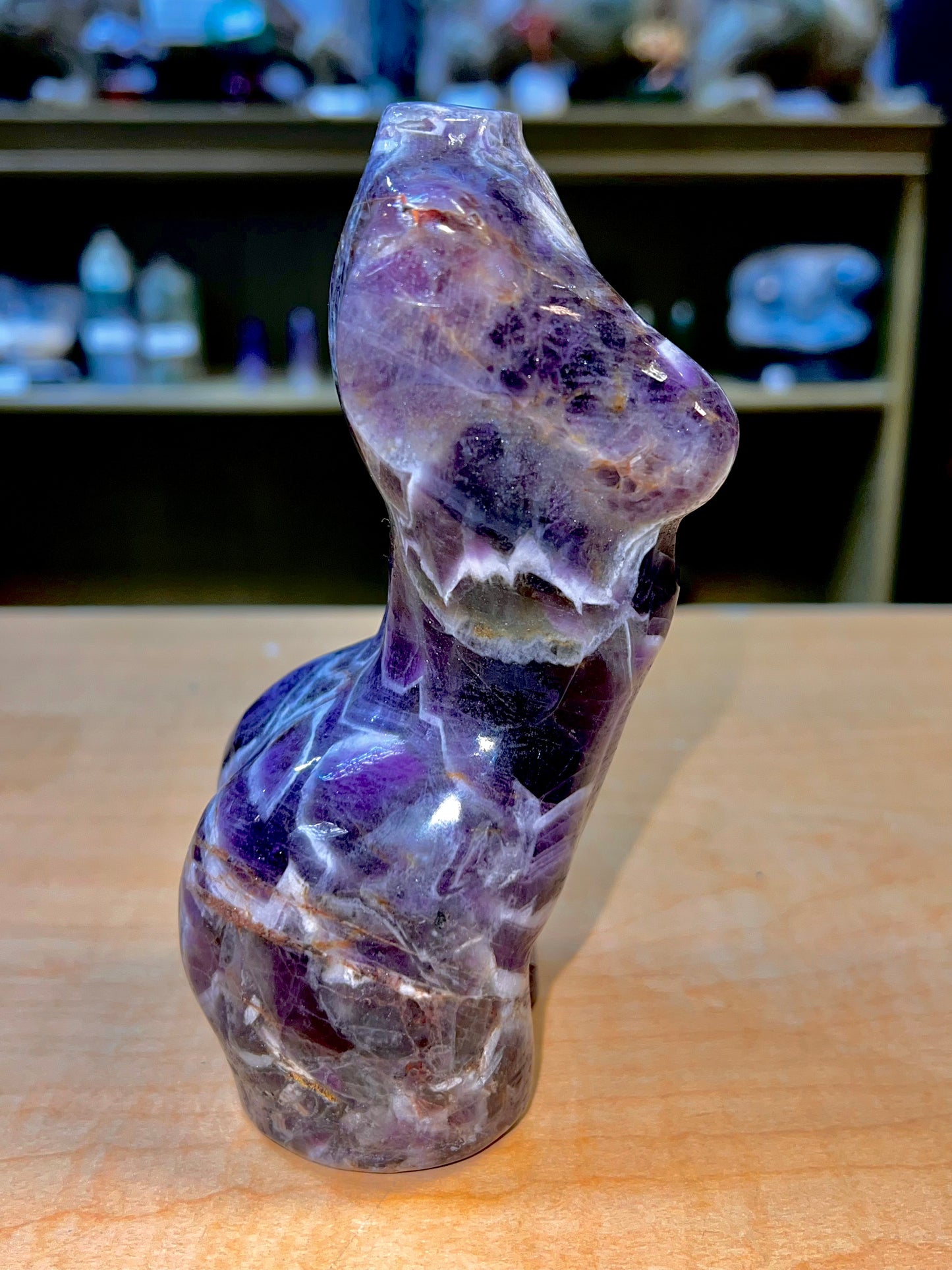 7" Polished Dogtooth Amethyst Lady Figure (Brazil)