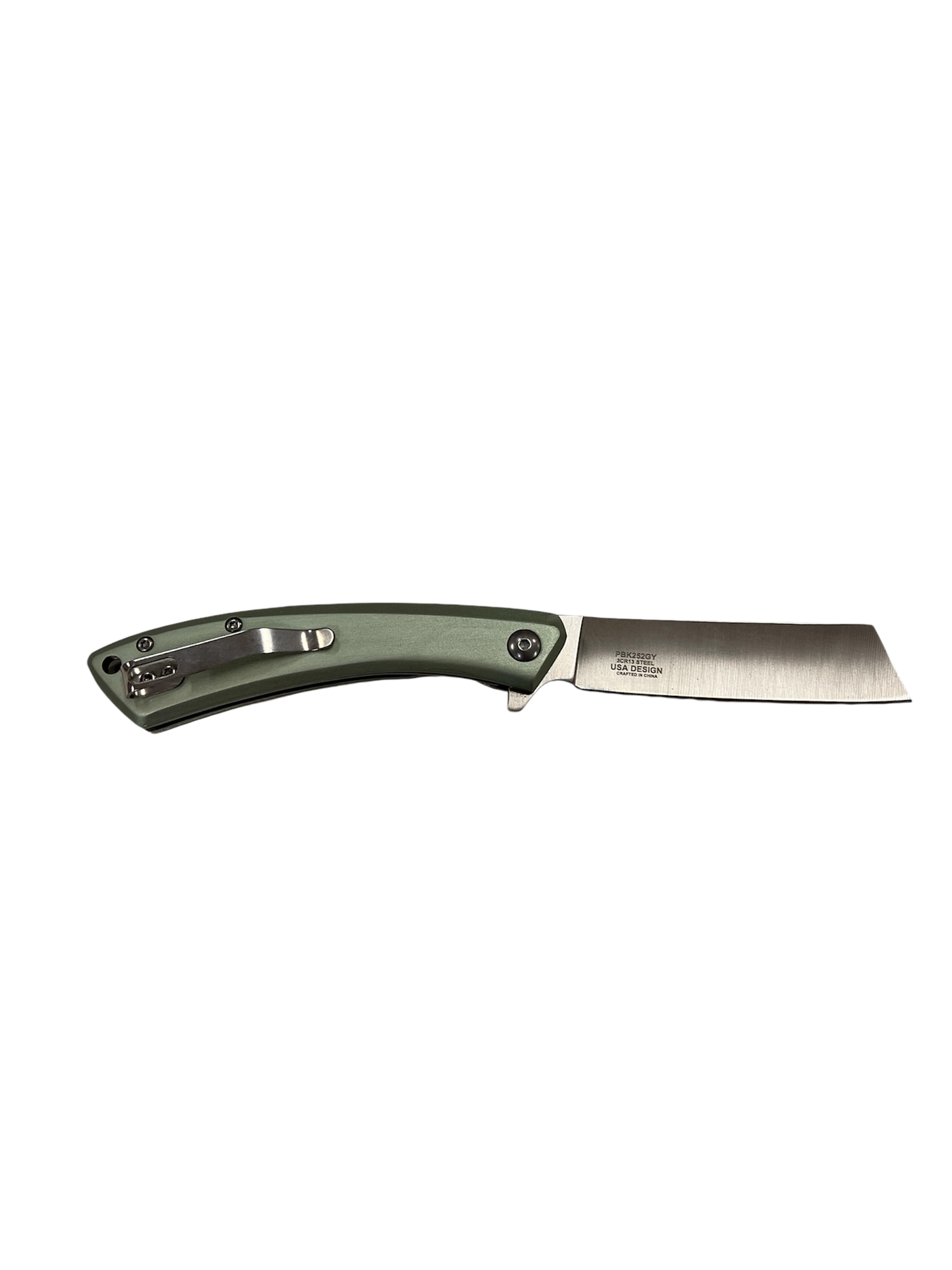 "Buckshot" Cleaver Style Assisted Opening Pocket Knife (3cr13 Steel)