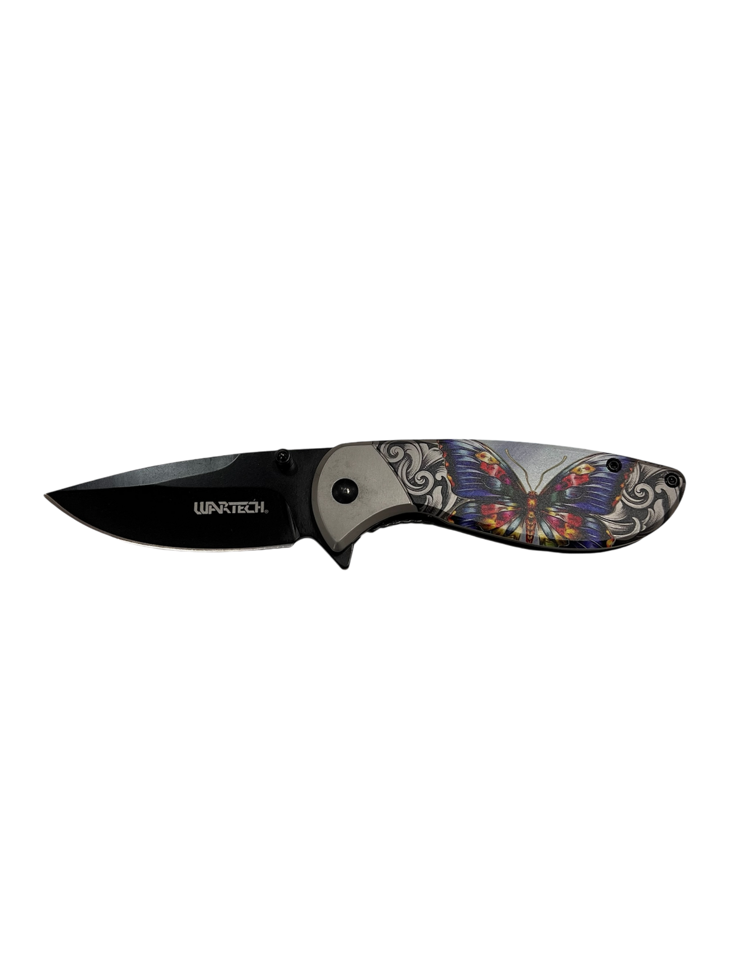 "Wartech" Assisted Opening Butterfly Designed Pocket Knife (3cr13 Steel)