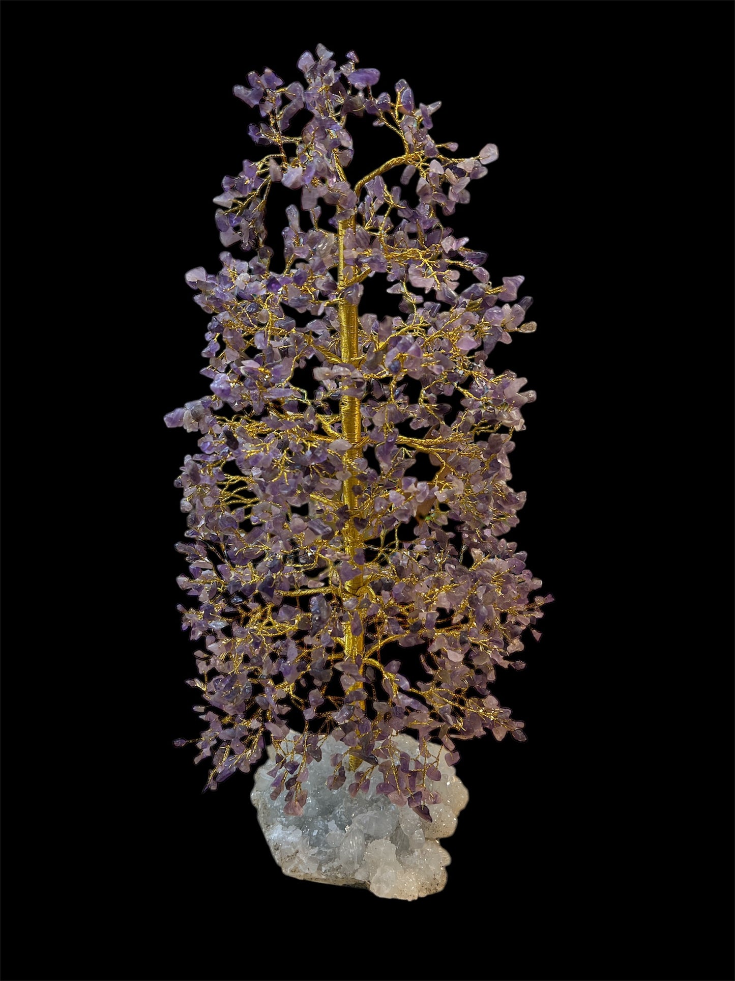 22" Inch Amethyst, Amazonite & Carnelian Gemstone Trees W/ Quartz Base