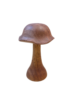 Hand Carved Mahogany Mushrooms From Bali, Indonesia (6"Inch)