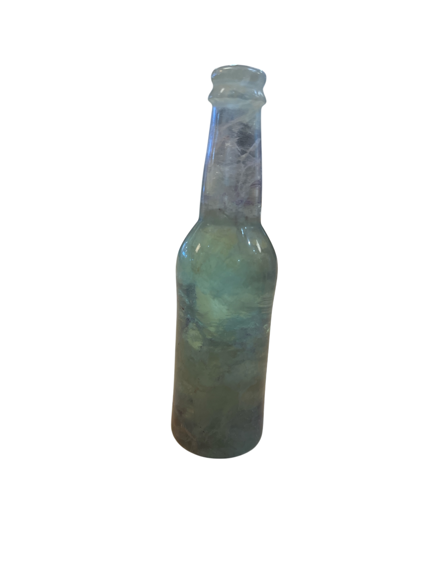 Carved Brazilian Fluorite Beer Bottles (5" inch)