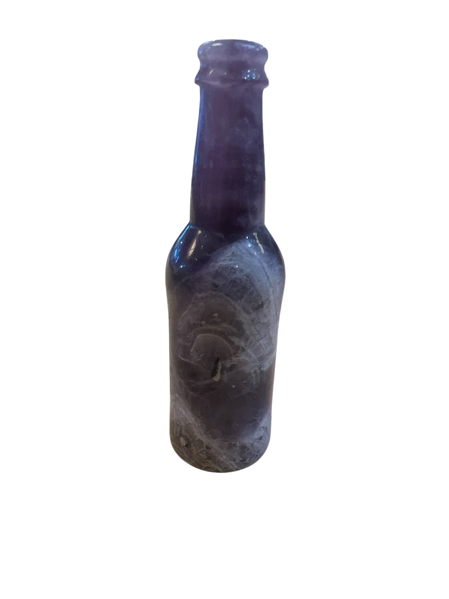 Carved Brazilian Fluorite Beer Bottles (5" inch)