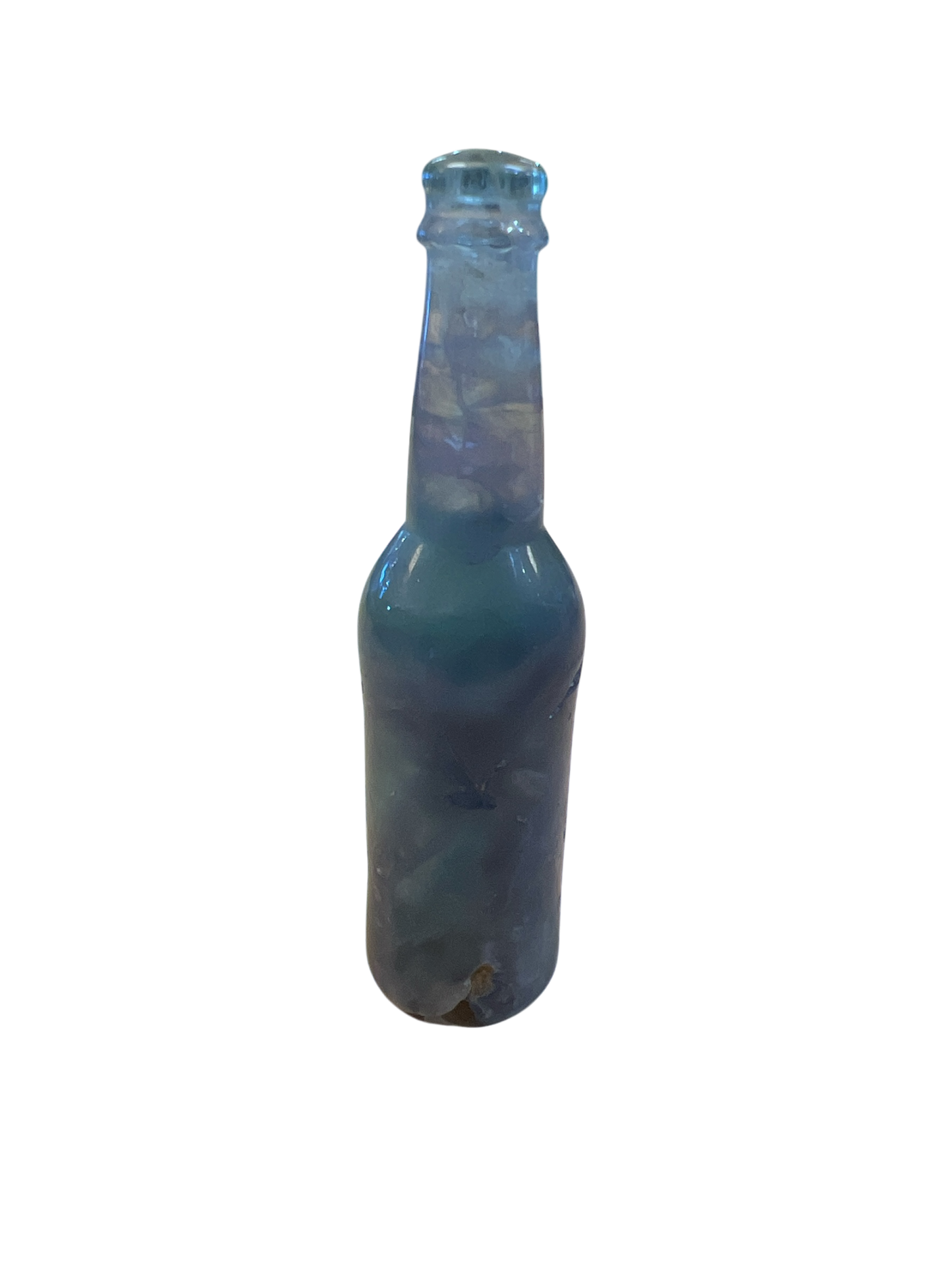 Carved Brazilian Fluorite Beer Bottles (5" inch)