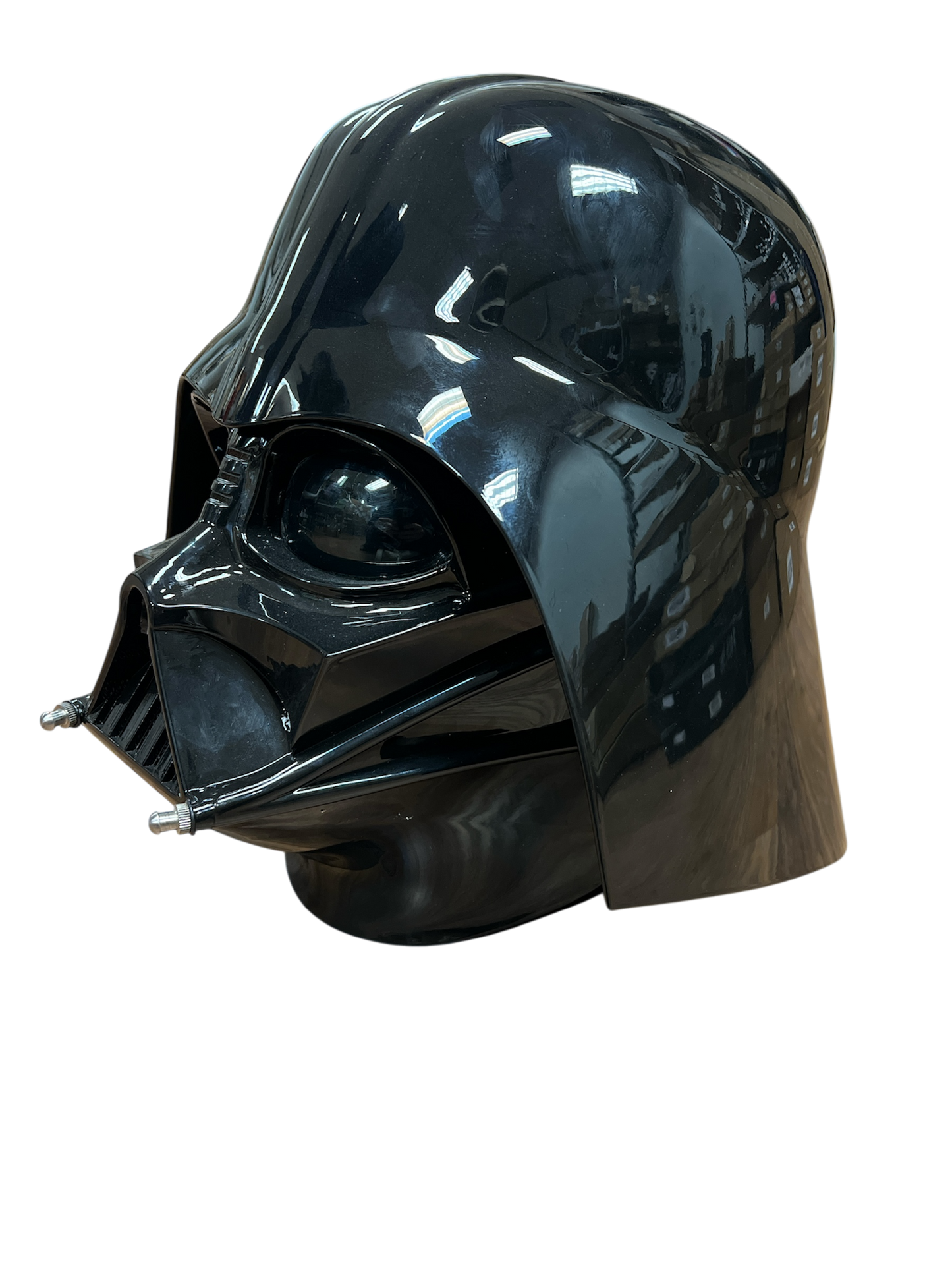 Two Piece Visor & Cap Darth Vader Helmet (Includes Voice Changing Connecter)