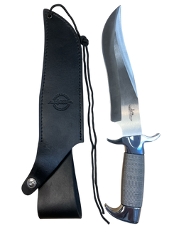 Gil Hibben Highlander Bowie Knife With Genuine Leather Sheath