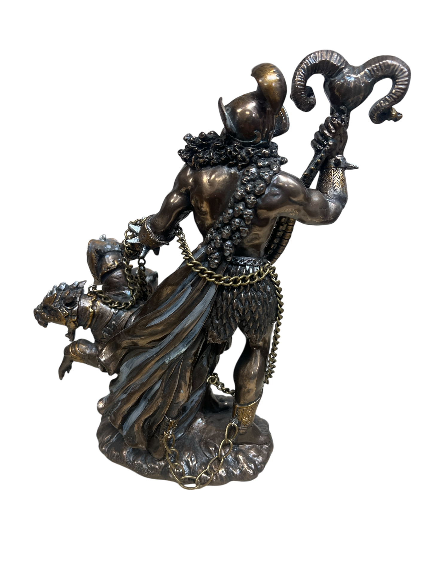 10" Resin "Hades" Figurine With Three Headed Dog (God Of The Dead)