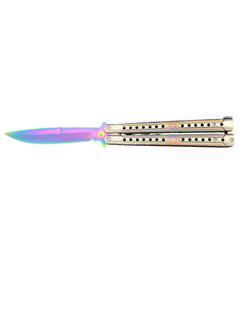 Iridescent / Black Butterfly / Balisong Pocket Knives - 3cR13 Steel