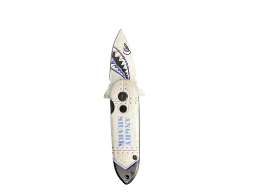 "Wartech" Angry Shark Automatic Pocket Knife - (3cR13 Steel)