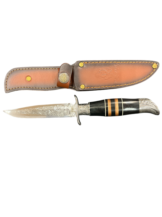 "Buckshot" Wood & Surgical Steel Hunting / Survival Knives (3cR13 Steel) Includes Genuine Leather Sheath