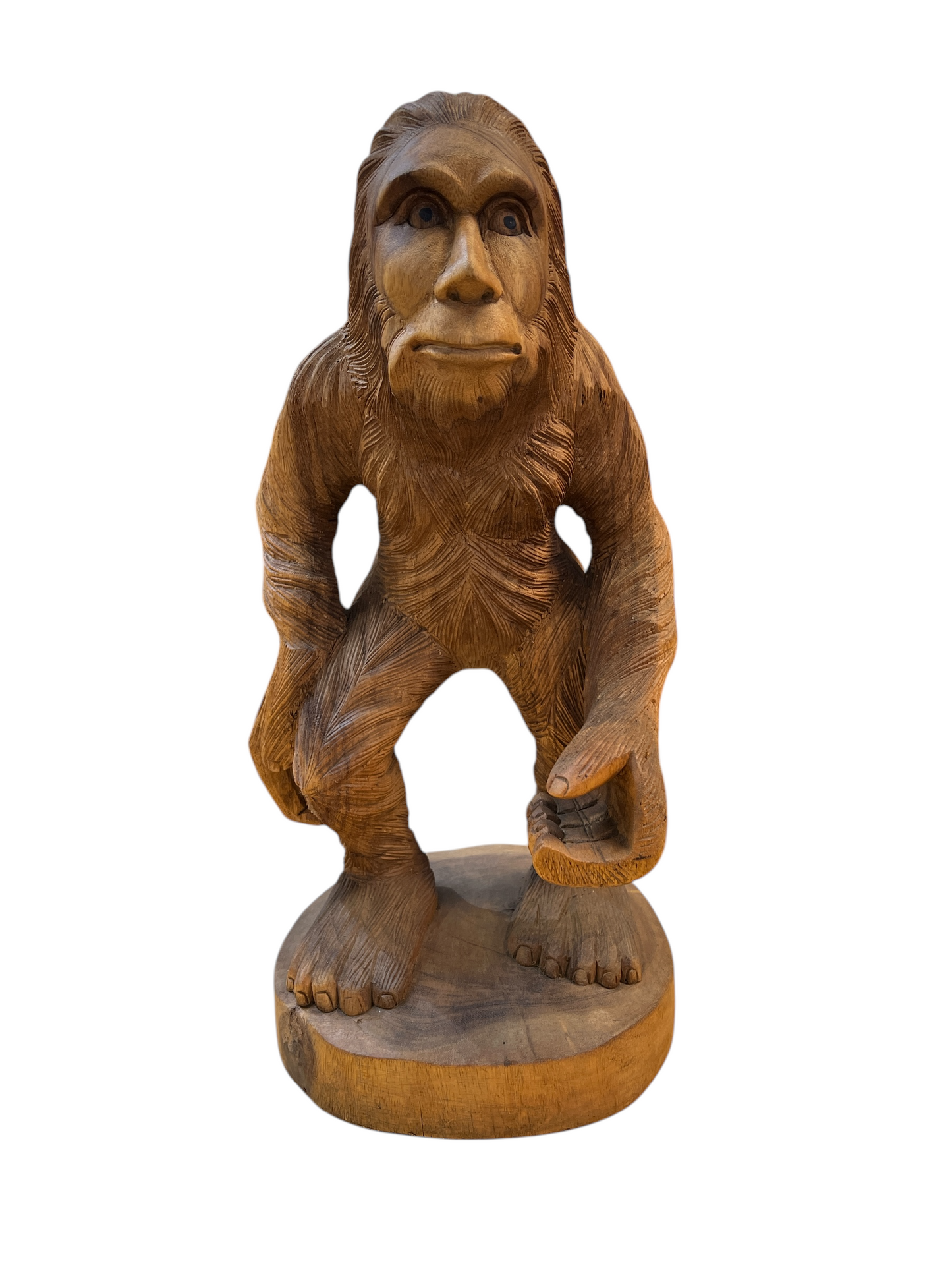 Hand Carved Mahogany Bigfoot Statue (Bali, Indonesia)