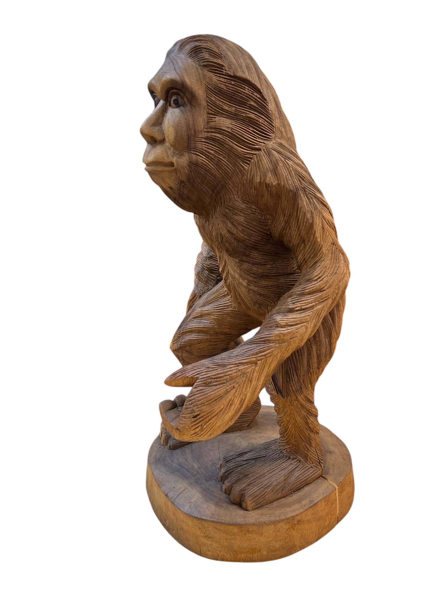 Hand Carved Mahogany Bigfoot Statue (Bali, Indonesia)